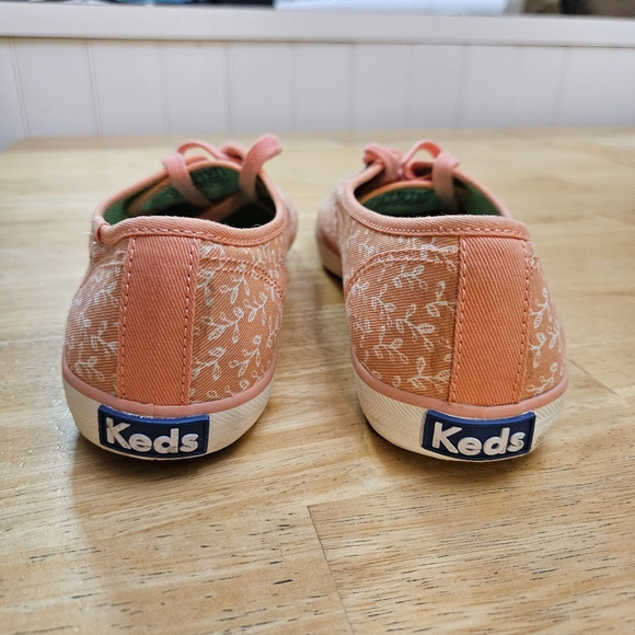 Keds sneaker coral floral print womens size 8.5 - Picture 10 of 13
